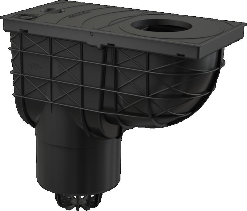 Alcaplast AGV2 lapač spodní černý 300 × 155/125