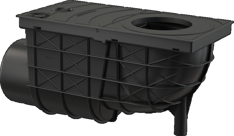 Alcaplast AGV3 lapač boční černý 300 × 155/110