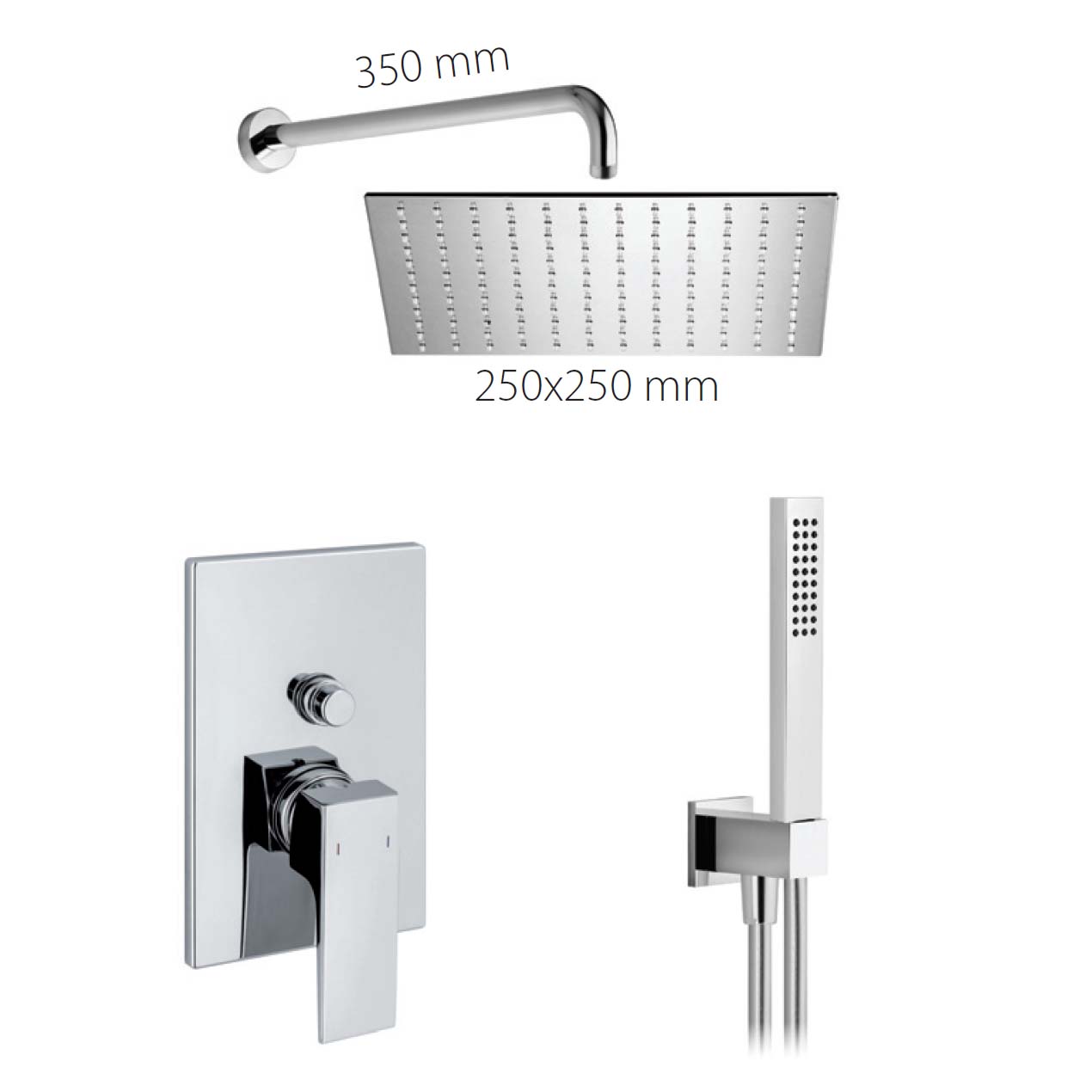 Alpi Una SWK 18A1863 sprchový komplet s podomítkovou baterií