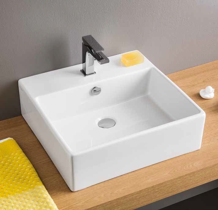 Artceram Quadro 50 50 x 48 cm umyvadlo na desku QUL002