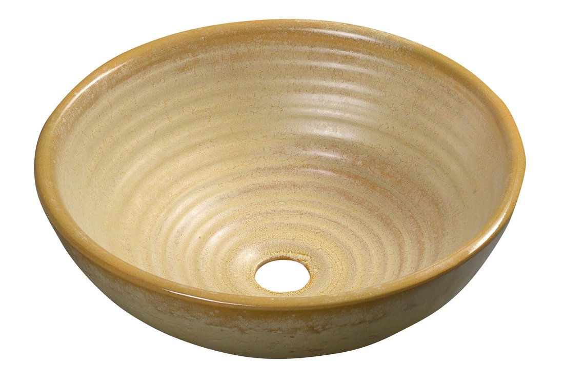Attila keramické umyvadlo, průměr 42,5 cm, keramické, písková