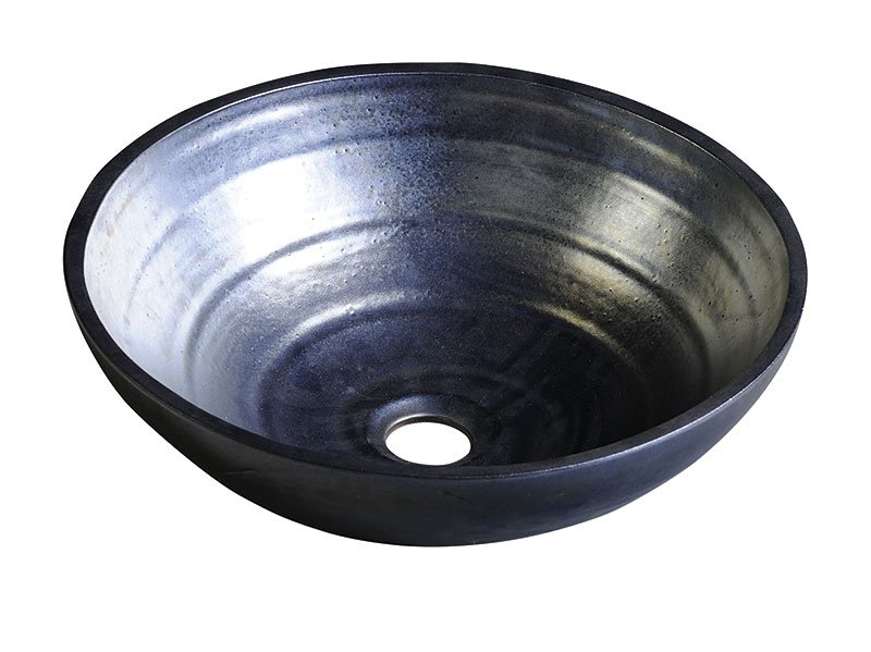 Attila keramické umyvadlo, průměr 46,5 cm, keramické, petrolejová