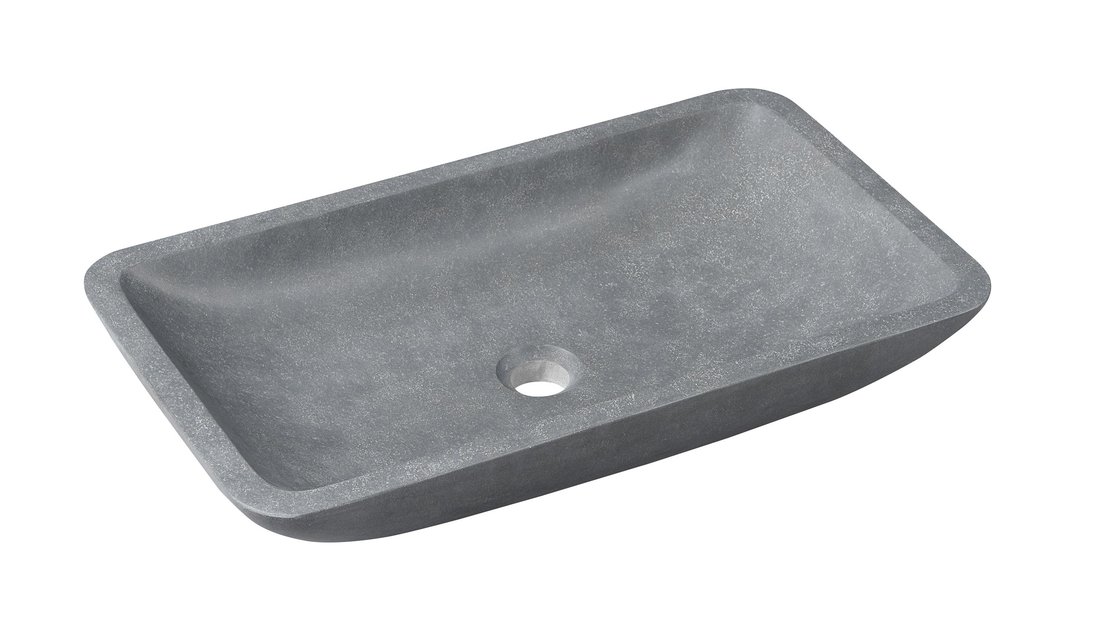 Blok kamenné umyvadlo 60x35x11 cm, matný kámen